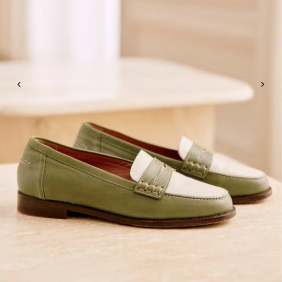 Sezane Shoes - Sézane NWB André Loafers in Ecru/Olive Size 38/US 7